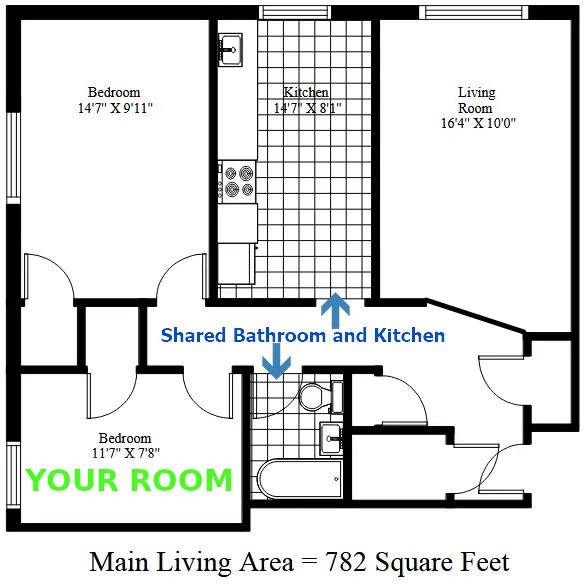 ROOM FOR MATURE MALE IN SHARED APARTMENT - JUNE 1 in Room Rentals & Roommates in Dartmouth - Image 2