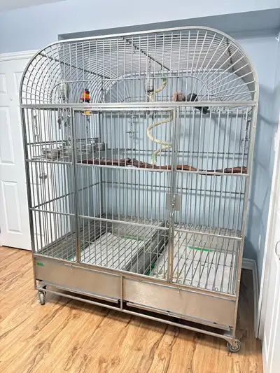 Animal Environments Customized  Luxor Stainless Steel Bird Cage, View more