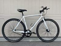 Like-new Single-speed light-weight bike, white, tuned up
