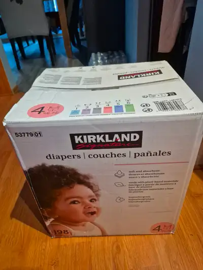 New box of size 4 kirkland diapers 198, View more