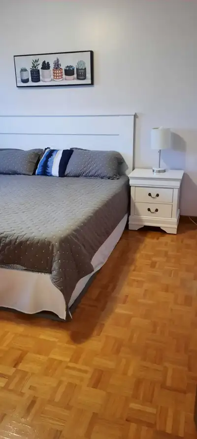 PRIVATE FURNISHED ROOM FOR RENT. WALKING DISTANCE TO SQUARE ONE MALL IN MISSISSAUGA. SHARIING WASHRO...