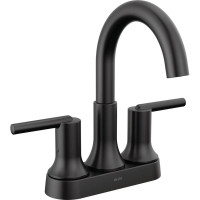 Trinsic Centerset Bathroom Faucet with Drain Assembly Black