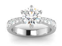 2.50 Carat D-VS1 Round Lab Diamond Engagement Ring 14k Gold