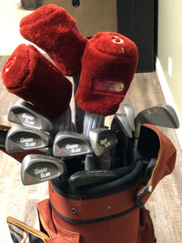 POWERBILT right hand men’s clubs and CASE $125
