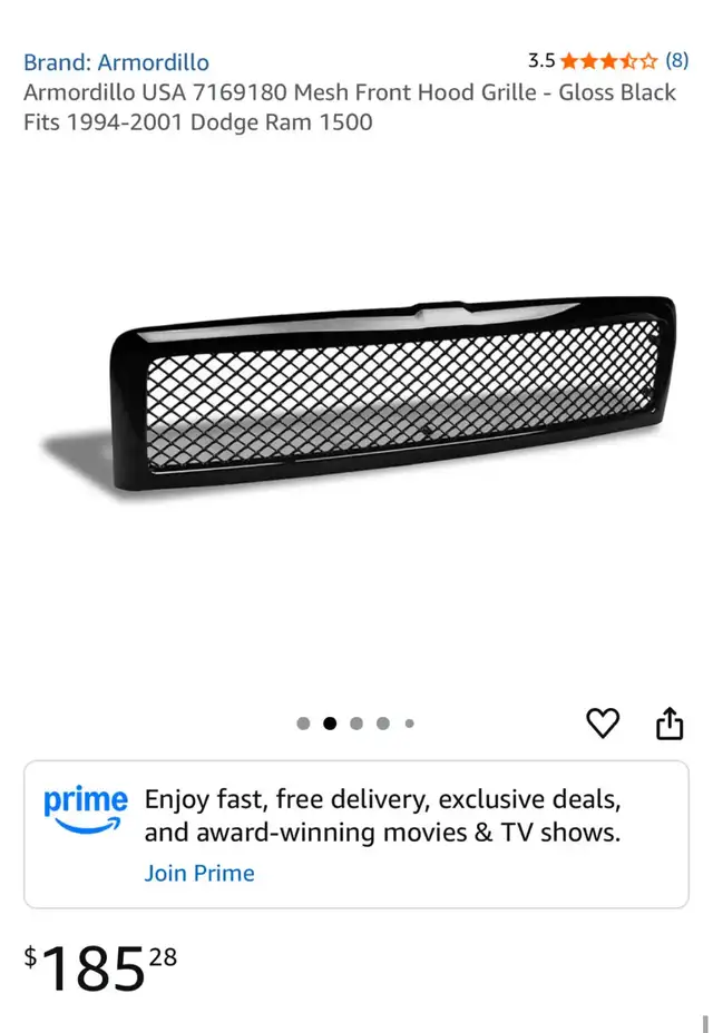 Mesh Front Hood Grille Ram 1500 94-01 in Other in Hamilton - Image 3