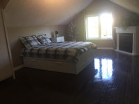 HUGE LOFT BEDROOM WITH LIVING ROOM IN VERY QUIET HOME 