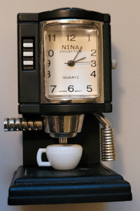 Vintage Rare NINA Collection Mini Espresso Machine Desk Clock