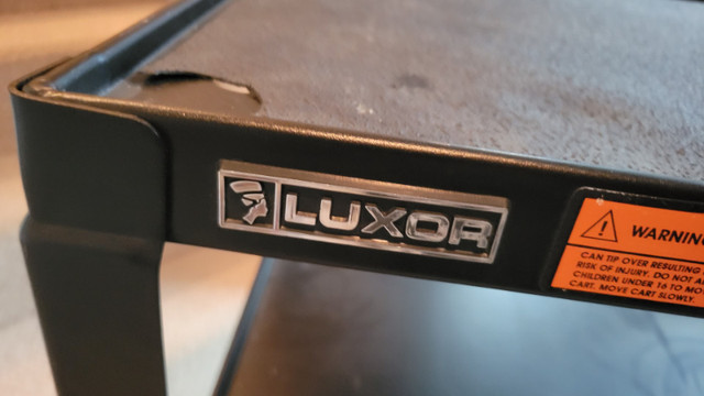 Luxor Adjustable-Height Steel AV Cart Black in Industrial Shelving & Racking in Ottawa - Image 3