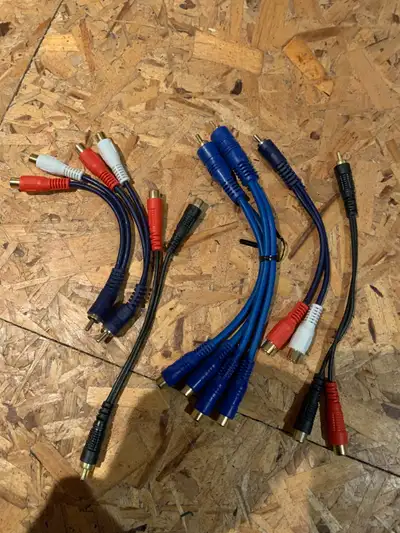 Cables RCA male simple a RCA femelle double / Many RCA M/F, View more