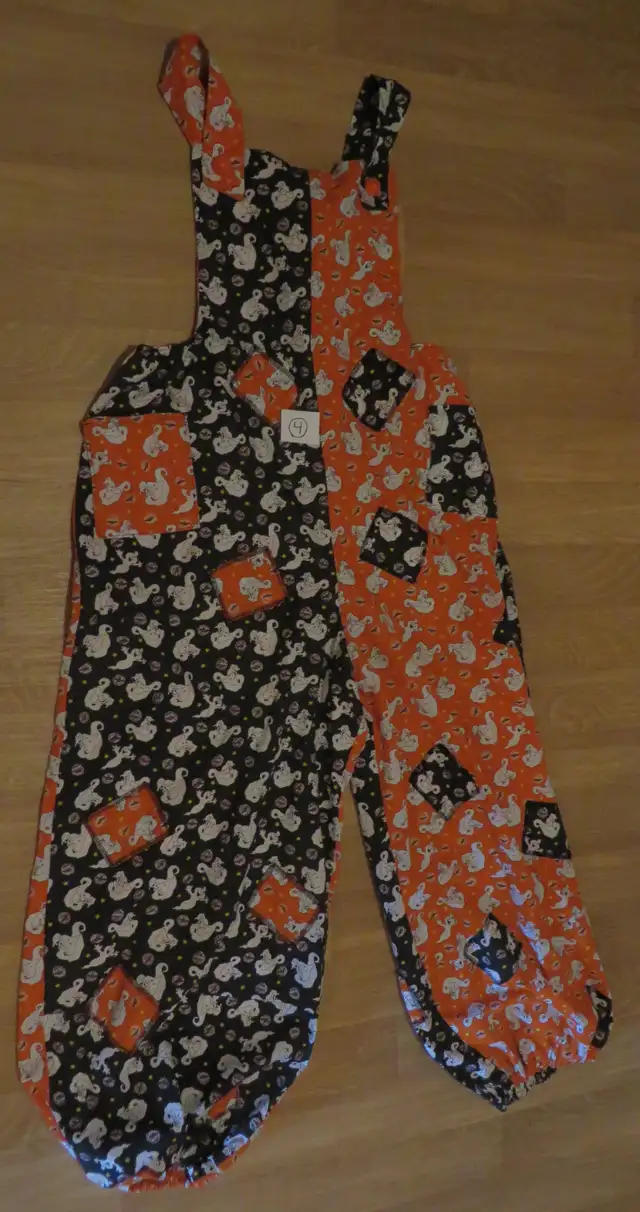 HALLOWEEN COSTUME: HANDMADE OVERALLS, WORN ONCE, EXCELLENT CONDITION