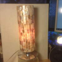 Lamp Works Mother of Pearl Cylinder Table Lamp