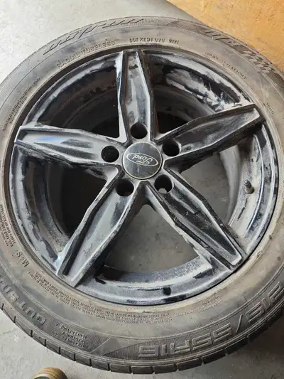 I have a set of 4 215/55/16 Momo Outrun (summer) tires mounted on 5x108 Euro Design rims. Wheels cam...