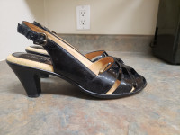 Softspots Neima dress sandals black patent 9W (wide)