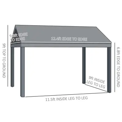 12' x 10' hardtop gazebo / pergola with  netting, View more