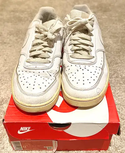 white Nike shoes , View more