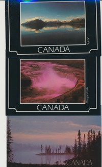 ORIGINAL VINTAGE LOT of 3 CANADA POSTCARDS HORIZONTAL IMAGES