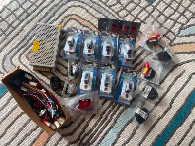 Lot of New Automotive/Marine Switches, Lights, Power Supply, View more