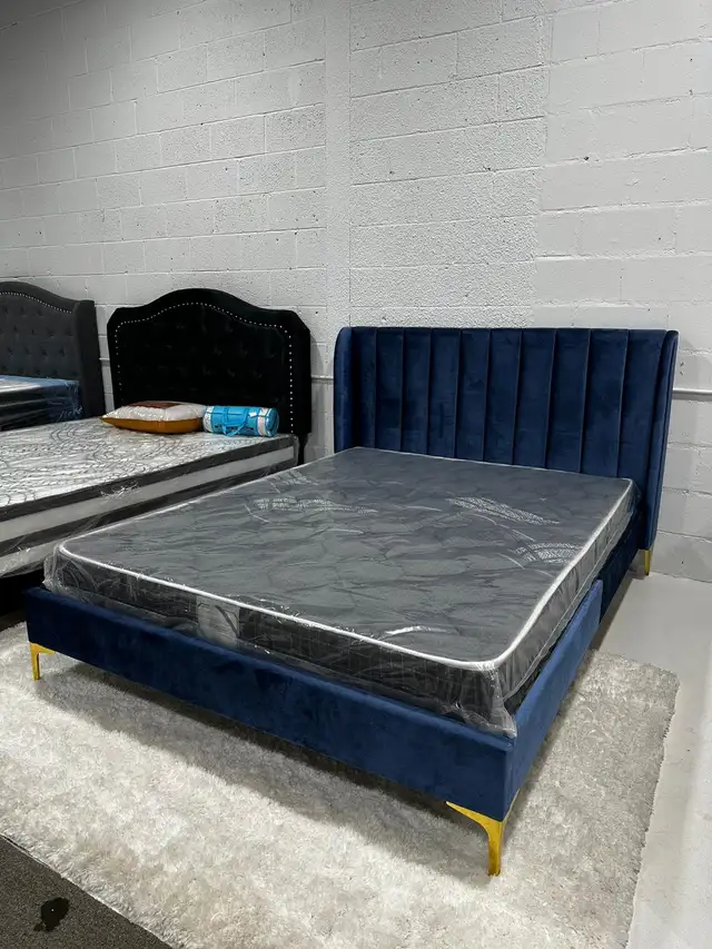 Premium Velvet Bed Frame Herman - Double / Queen / King - Sale in Beds & Mattresses in Mississauga / Peel Region - Image 7