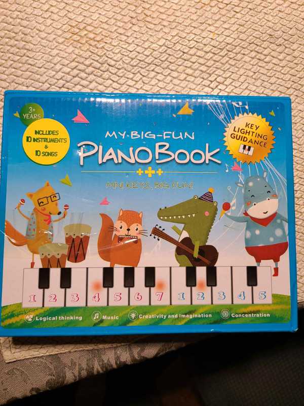 Bigfun 20-key Piano Book Electronic Piano Keyboard & Music Book in Pianos & Keyboards in Calgary - Image 2