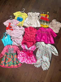 6-12 months Baby Girl Dresses and Outfits Lot