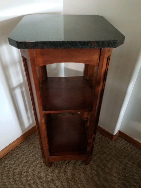 Thomasville granite top plant/display stand. Hutches & Display