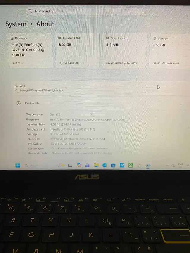 Asus E510 Laptop in Laptops in Prince Albert - Image 3