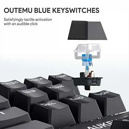Mechanical Gaming Keyboard w/Blue Switches, 87-Keys ~ NEW!62863260194049123
