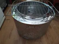 Stainless steel Fire pit with removable grill