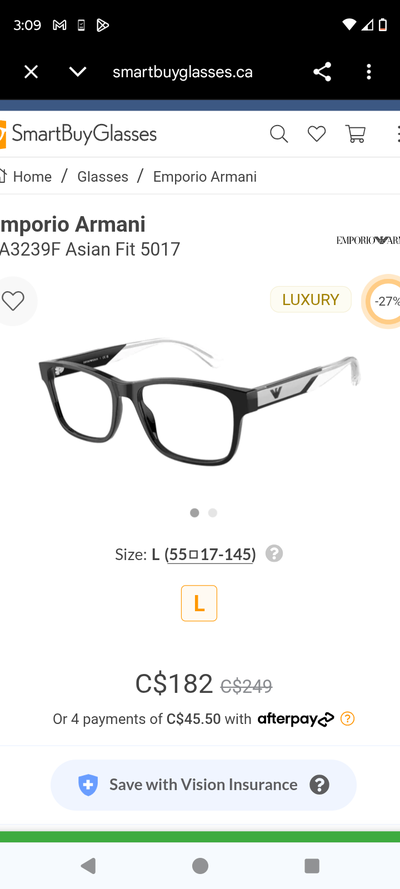Armani glasses, View more