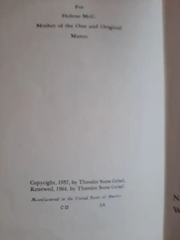 VINTAGE  DR. SEUSS MULBERRY STREET EARLY EDITION BANNED BOOK in Children & Young Adult in Muskoka - Image 7