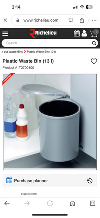13L waste bin