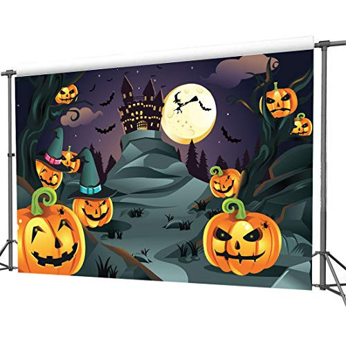 7x5ft Halloween Themed Photography Backdrop Castle Pumpkin Head in Other in City of Toronto - Image 3
