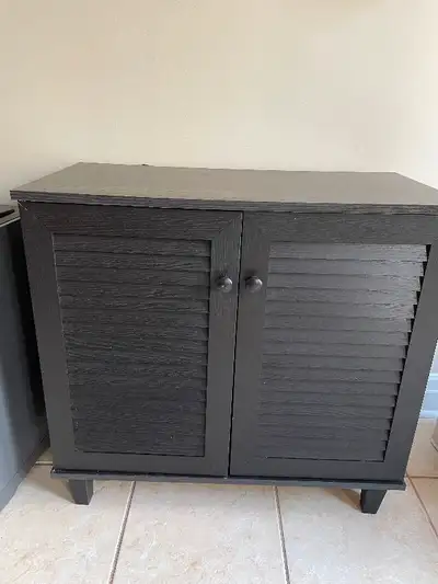 Black shoe cabinet, $60
