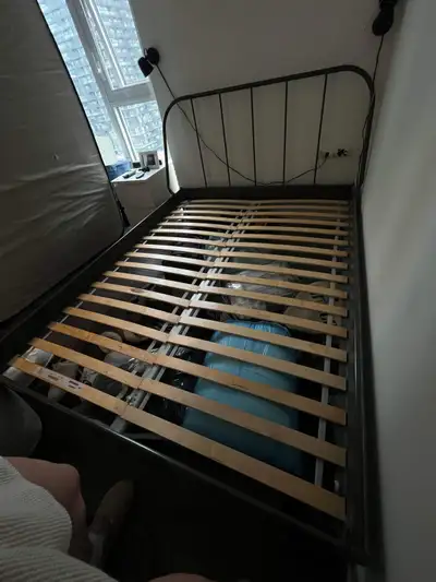 FREE DELIVERY - Ikea Queen Metal Bedframe (without mattress), View more