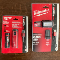 Milwaukee USB Headlamp w/SpareBattery & Charger - New/Sealed