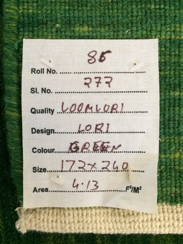 Green, wool Gabbeh rug with geometric figures, designs in Rugs, Carpets & Runners in Ottawa - Image 5
