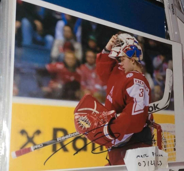 Freddie Andersen signed 8x10 photos Hurricanes Leafs Hockey dans Art et objets de collection  à Ville de Montréal - Image 2