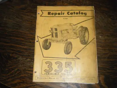 Minneapolis Moline 335 PowerLined Tractor Parts Catalog shipping available at your cost any question...