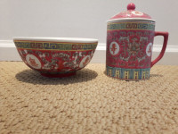 2 Old Chinese Porcelain Tea Cup and Bowl