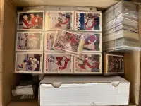 Big box of baseball cards and hockey cards-sets, rookies 
