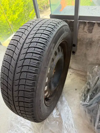 2 tires Michelin X-ice (I can’t see the manifacture date) 4 rim covers