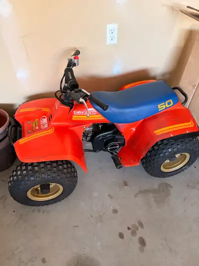 For sale is a 80’s Suzuki 50 cc quad, has a starting problem, but once it starts it runs fine, been...