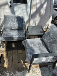 Bestbuy  Grey Aluminum with Cushions Club Chair( sell for set)