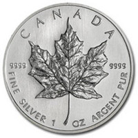 Lot 10 feuilles d'érable argent/silver bullion maple leaf 1 oz