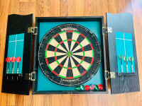 Dart Board with Cabinet