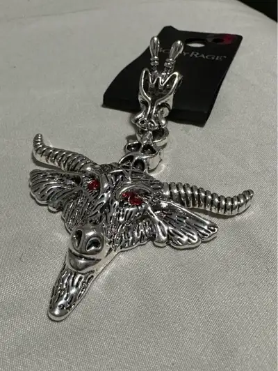 Body Rage Baphomet Goat Head Pendant, Never Used!, View more