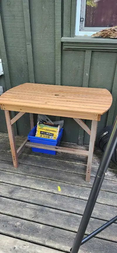 Wooden Patio Umbrella Table, View more