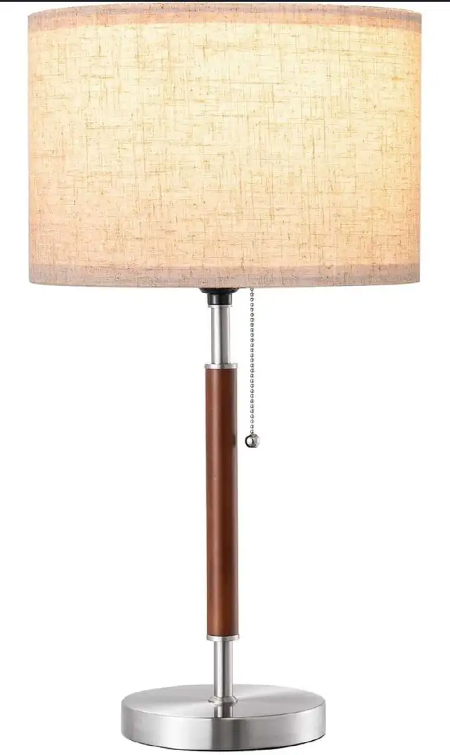 Mid Century Table Lamp, Solid Wood and Metal Bedside Lam in Indoor Lighting & Fans in Markham / York Region - Image 5