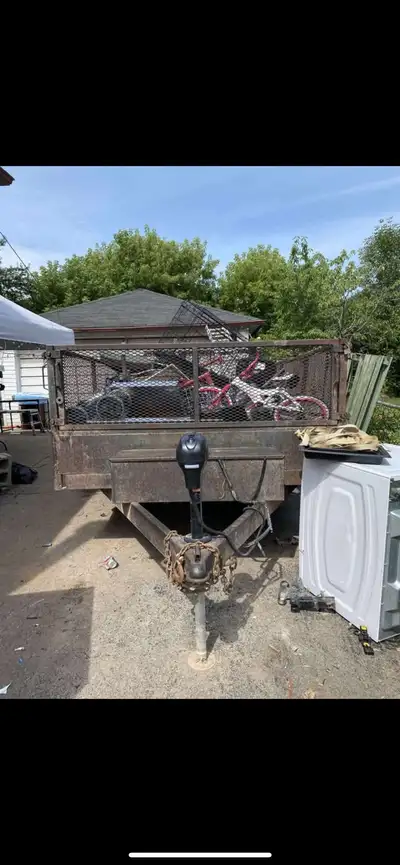 Miska utility landscape trailer dual axle lights work zero issues pulls great Comes with all the scr...