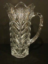 Fifth Ave Crystal Water Pitcher With Scalloped Top
